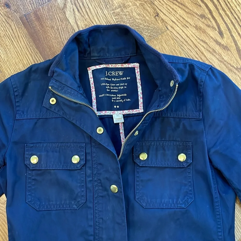 J. Crew Relaxed Boyfriend Field Jacket. Size XS. Excellent Condition. Dark Navy.